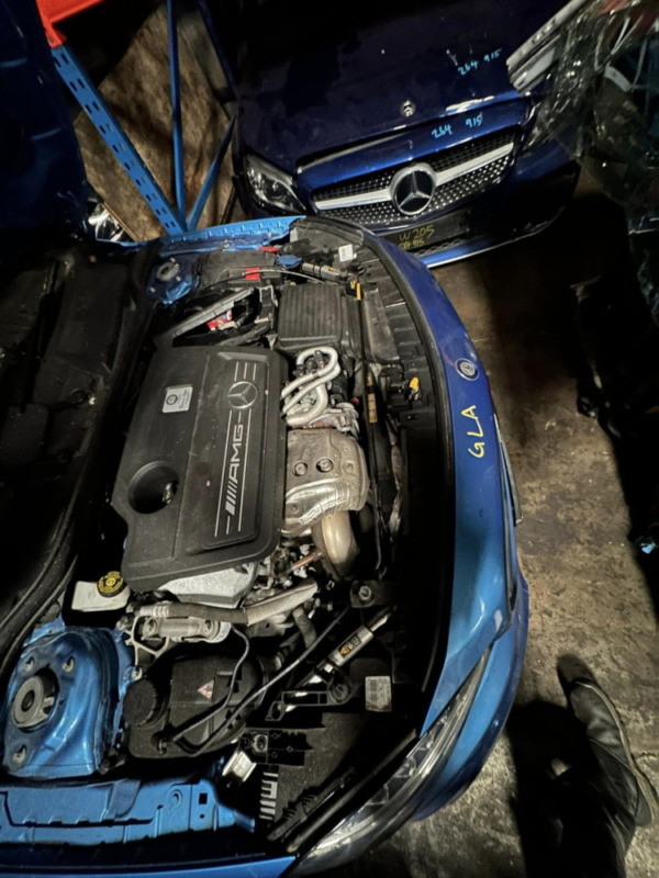 MERCEDES BENZ GLA45 BLUE HALFCUT HALF CUT ENGINE GEARBOX