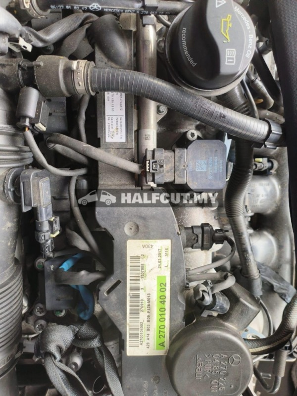 MERCEDES BENZ W117 M270 910 ENGINE COMPLETE WITH GEAR BOX FRONT AXLE