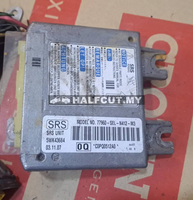HONDA CITY SEL AIR BAG ECU (77960-SEL-N412-M3)