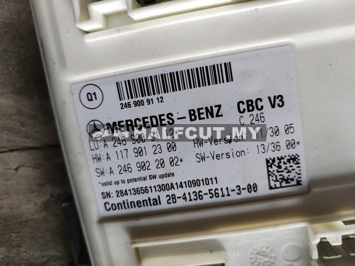 246 900 9112 W176/W246/W117 BCM/FRONT SAM MODULE