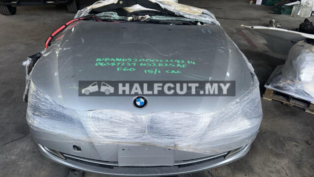 Bmw E60 525i lci n52 black top half cut ckd engine rear bonnet trunk cover exhaust full set