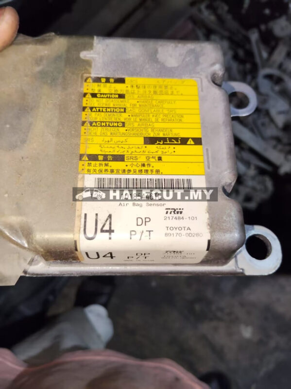 89170-0D280 (U4) TOYOTA VIOS NCP93 AIRBAG ECU