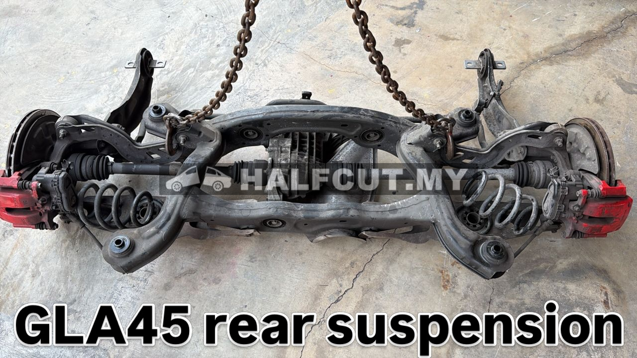 MERCEDES BENZ GLA45 rear suspension complete set rear axle gear drive shaft caliper disc rotor crossmember spring absorber
